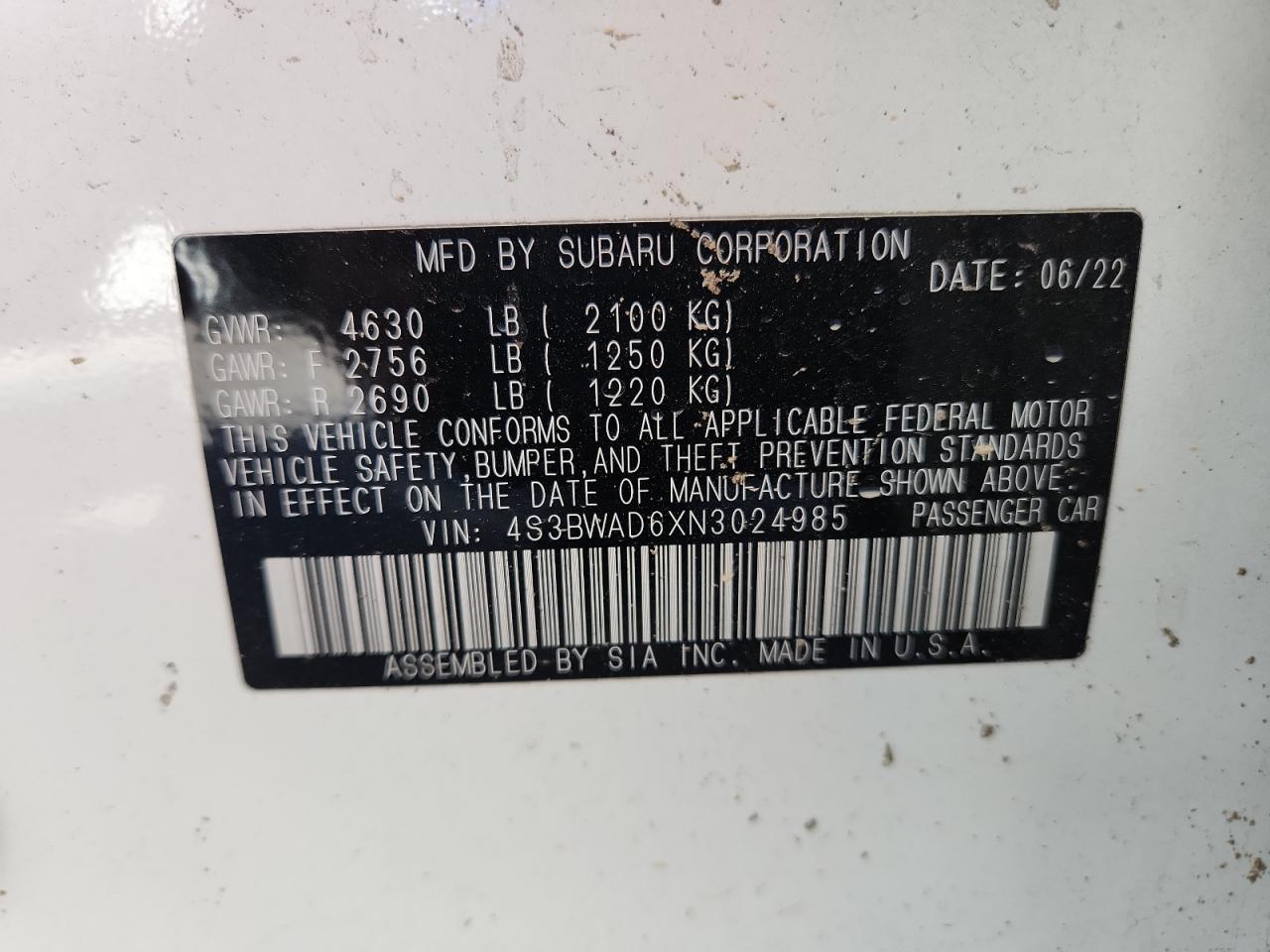 SUBARU LEGACY PREMIUM