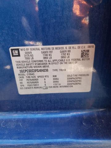 2015 CHEVROLET SILVERADO - 3GCPCSEC5FG484238
