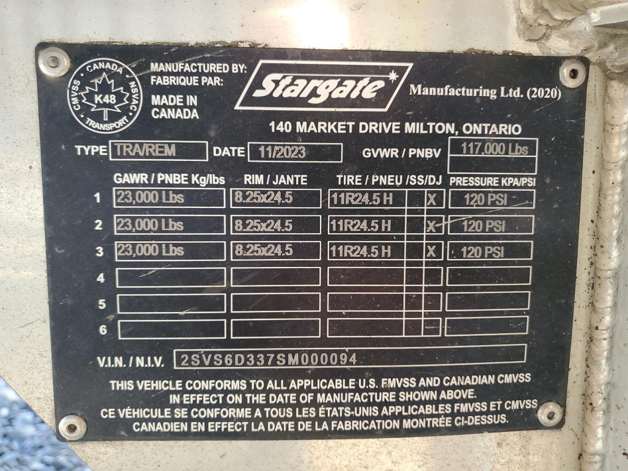 Lot #3283839431 2025 STARGATE UNKNOWN