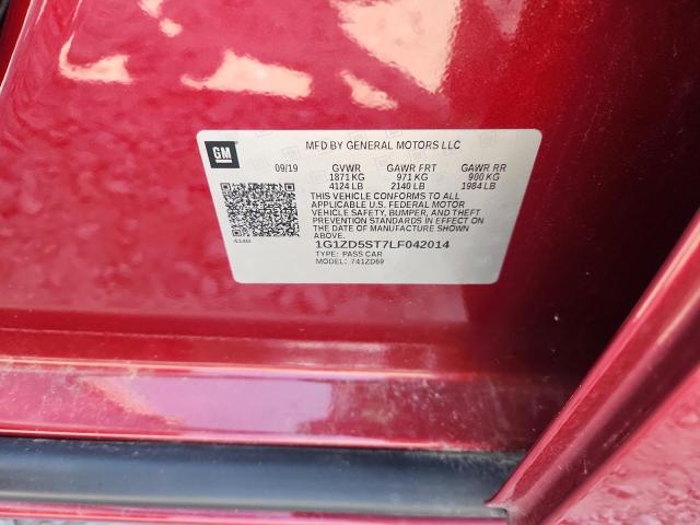 2020 CHEVROLET MALIBU LT 1G1ZD5ST7LF042014