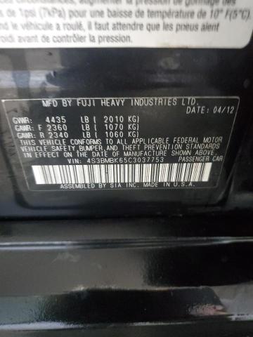 2012 SUBARU LEGACY 2.5 - 4S3BMBK65C3037753