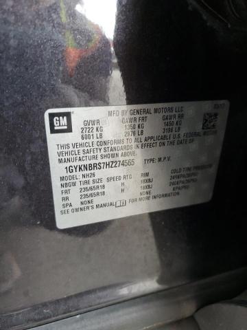 2017 CADILLAC XT5 LUXURY 1GYKNBRS7HZ274565