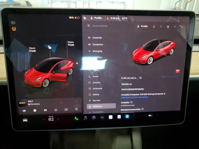 2022 TESLA MODEL 3 5YJ3E1EA7NF190152