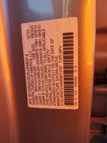 2024 HONDA PILOT EXL 5FNYG1H43RB013187