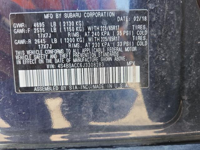 2018 SUBARU OUTBACK 2. 4S4BSACC6J3308283