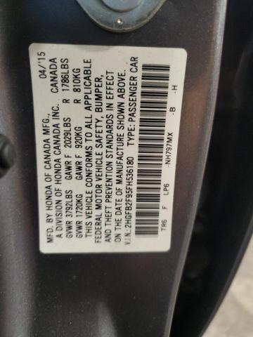 2015 HONDA CIVIC EXL 2HGFB2F95FH536180