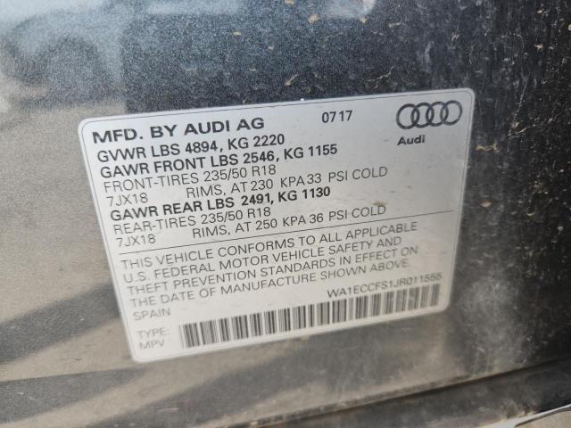 2018 AUDI Q3 PREMIUM WA1ECCFS1JR011555