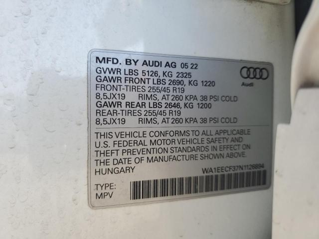 2022 AUDI Q3 PREMIUM PLUS S LINE 45 WA1EECF37N1126894