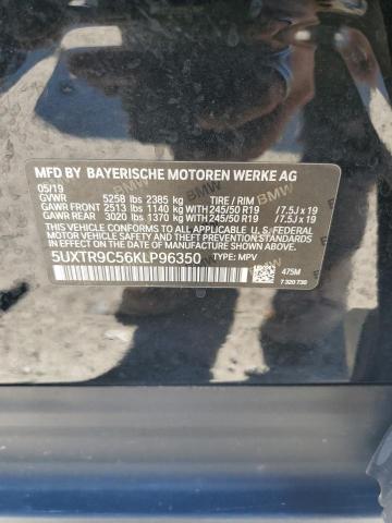 2019 BMW X3 XDRIVE30I 5UXTR9C56KLP96350