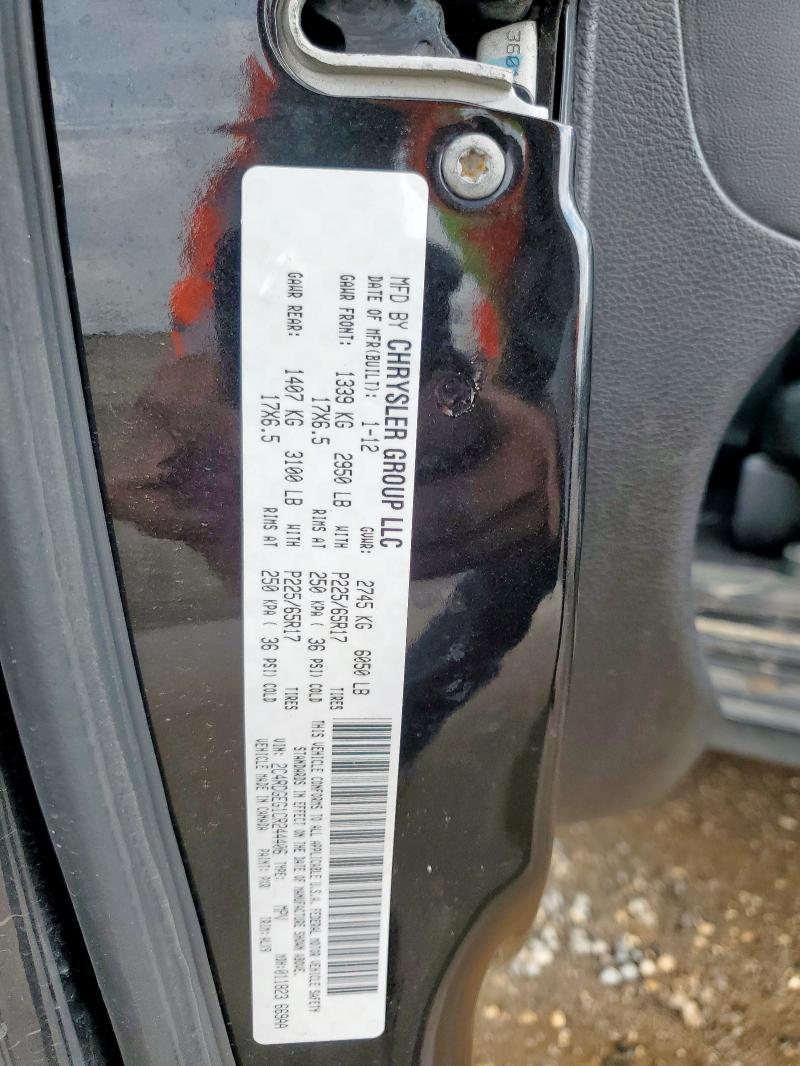 2012 DODGE GRAND CARA - 2C4RDGEG1CR244406