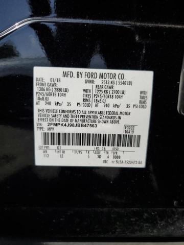2018 FORD EDGE SEL 2FMPK4J98JBB47563