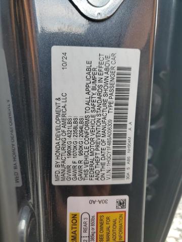 2025 HONDA ACCORD SE 1HGCY1F48SA006309
