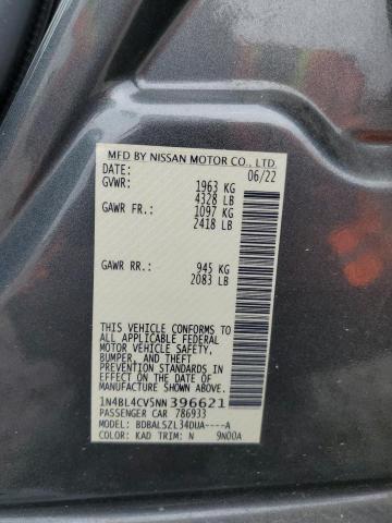 2022 NISSAN ALTIMA SR 1N4BL4CV5NN396621