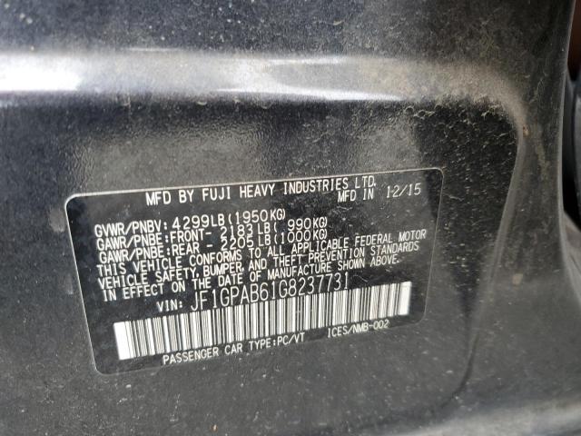2016 SUBARU IMPREZA PR JF1GPAB61G8237731