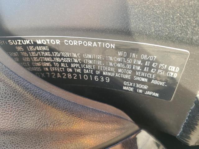 2008 SUZUKI GSX1300 R JS1GX72A282101639