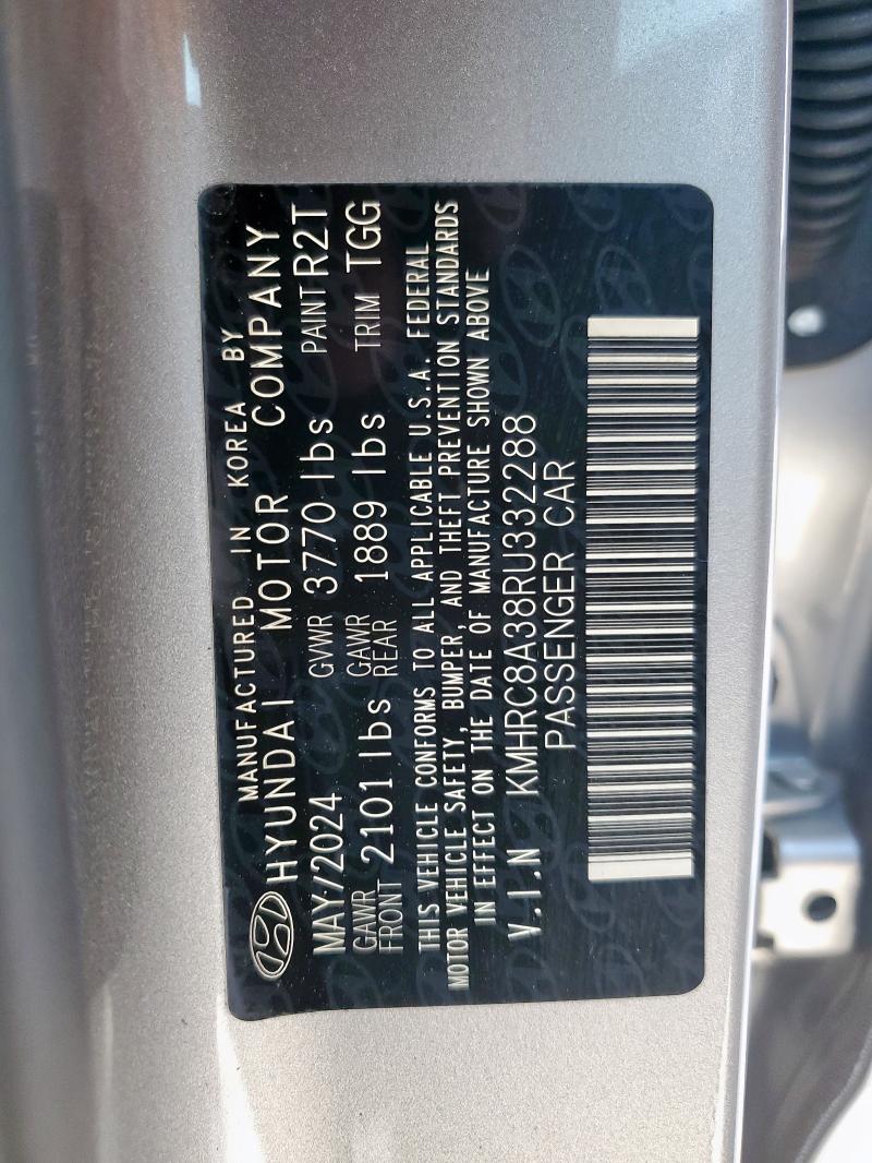 2024 HYUNDAI VENUE SEL KMHRC8A38RU332288