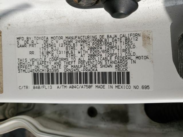 2012 TOYOTA TACOMA DOU - 3TMLU4EN5CM103395