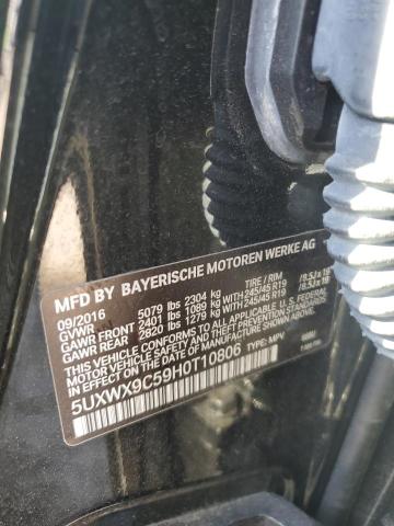 2017 BMW X3 XDRIVE2 5UXWX9C59H0T10806