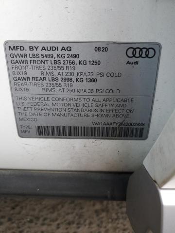 2021 AUDI Q5 PREMIUM WA1AAAFY2M2002938