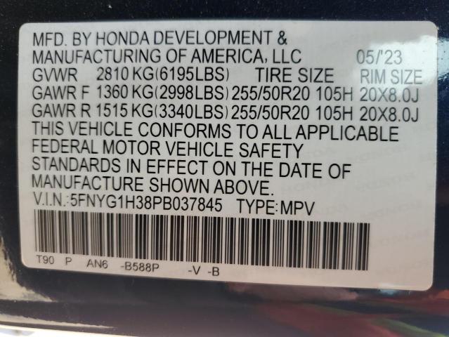 2023 HONDA PILOT SPOR 5FNYG1H38PB037845