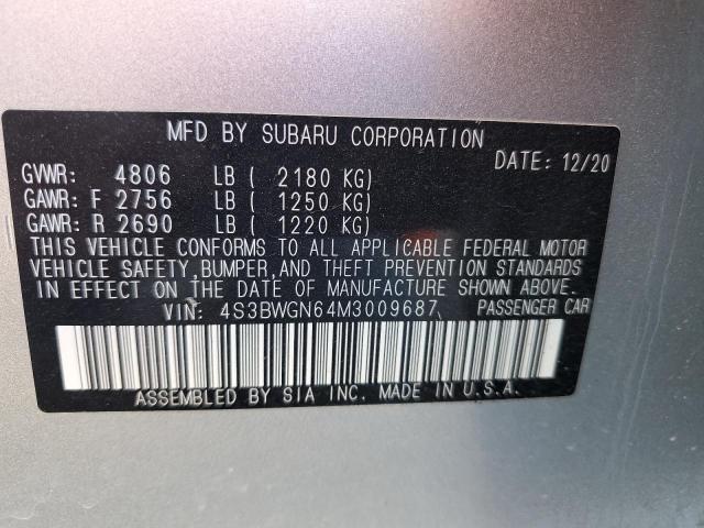 2021 SUBARU LEGACY LIM - 4S3BWGN64M3009687