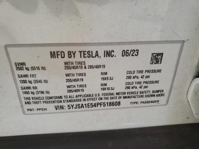2023 TESLA MODEL S 5YJSA1E54PF518608