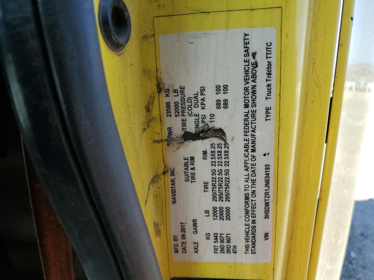 Lot #3248880855 2018 INTERNATIONAL RH613