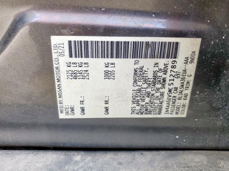 2021 NISSAN MAXIMA SR 1N4AA6EV5MC512789