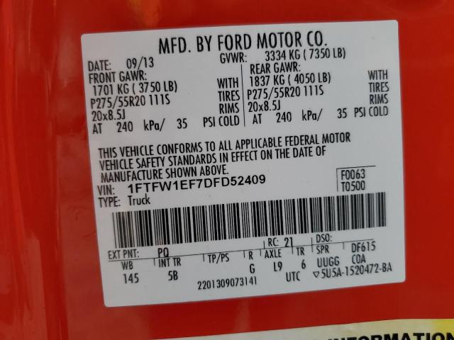 2013 FORD F150 SUPER #3293432443