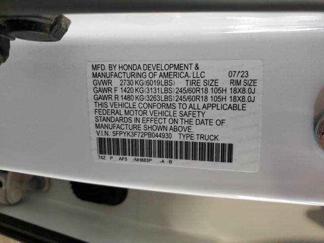 2023 HONDA RIDGELINE RTL-E 5FPYK3F72PB044930