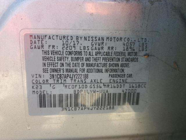 2018 NISSAN SENTRA SR 3N1CB7AP4JY222188