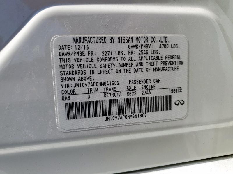 2017 INFINITI Q50 BASE JN1CV7AP6HM641602