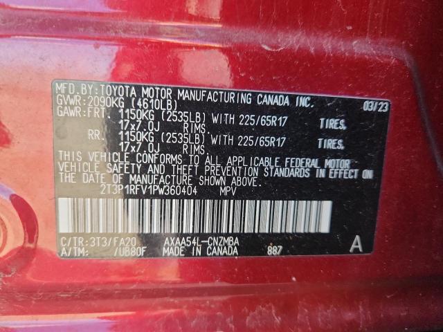 2023 TOYOTA RAV4 XLE 2T3P1RFV1PW360404