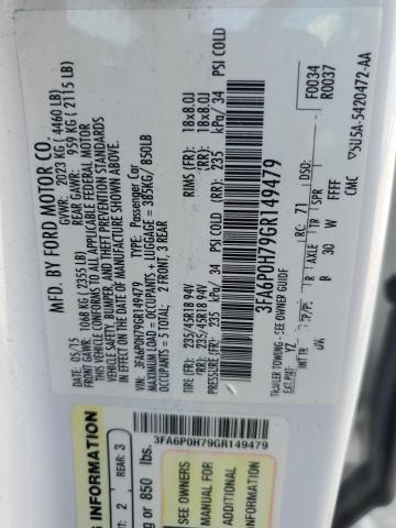 2016 FORD FUSION SE - 3FA6P0H79GR149479