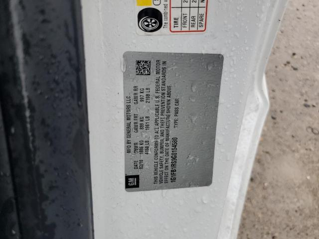 2016 CHEVROLET CAMARO LT 1G1FB1RS9G0154580