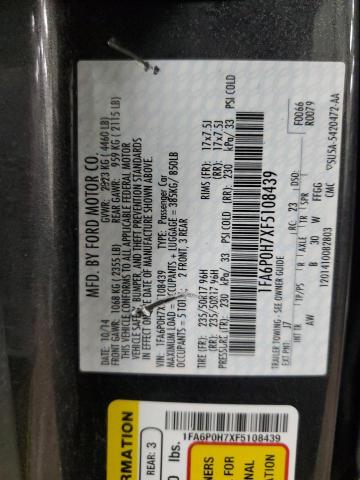 2015 FORD FUSION SE - 1FA6P0H7XF5108439