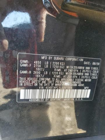 2020 SUBARU OUTBACK TO 4S4BTAPC1L3261304