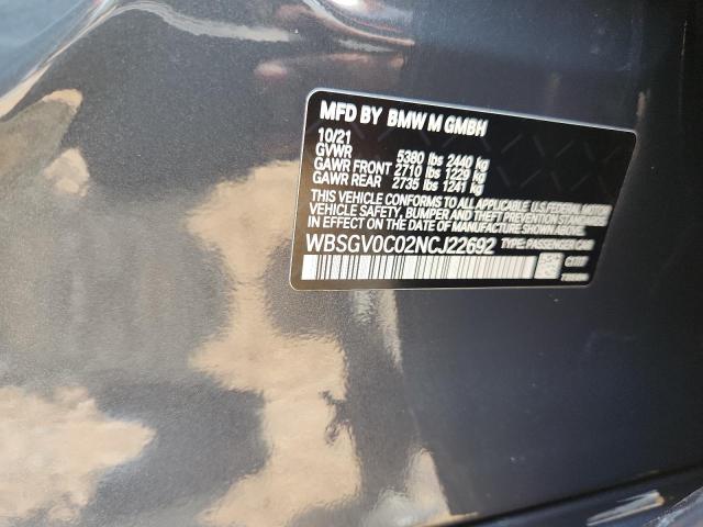 2022 BMW M8 - WBSGV0C02NCJ22692