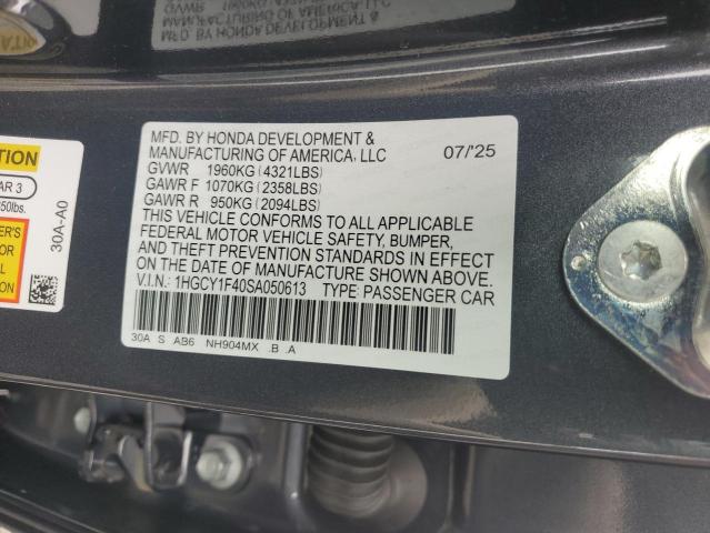 2025 HONDA ACCORD SE - 1HGCY1F40SA050613