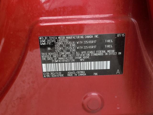 2015 TOYOTA RAV4 XLE - 2T3WFREV9FW207296