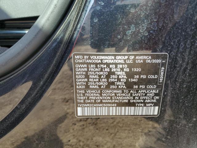 2021 VOLKSWAGEN ATLAS SE 1V2WR2CA5MC509049