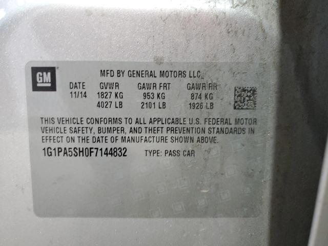 2015 CHEVROLET CRUZE LS 1G1PA5SH0F7144832