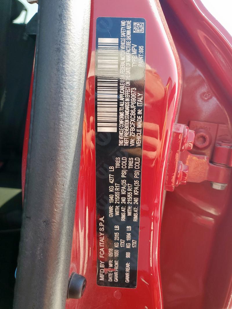 2018 FIAT 500X TREKK ZFBCFXCB6JP690673