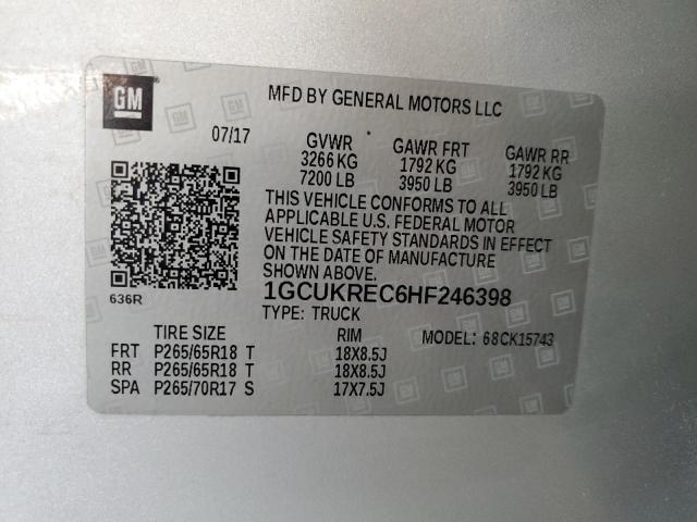 2017 CHEVROLET 1500 1GCUKREC6HF246398