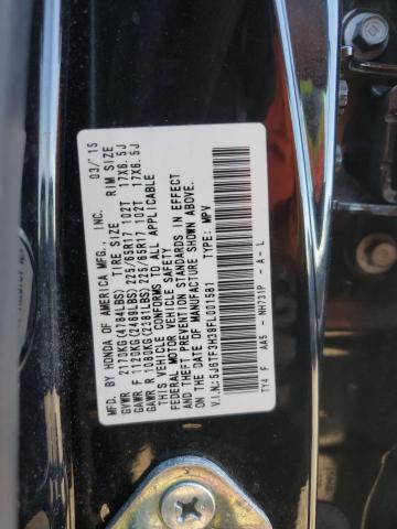 2015 HONDA CROSSTOUR 5J6TF3H39FL001581