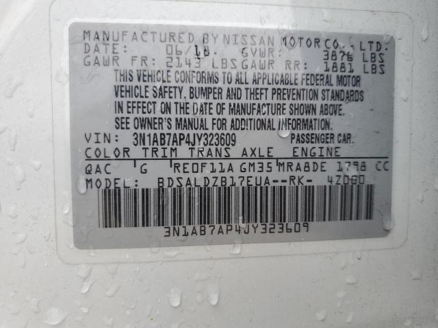 2018 NISSAN SENTRA S 3N1AB7AP4JY323609