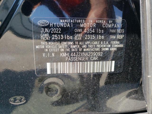 2022 HYUNDAI SONATA SEL KMHL44J2XNA239092