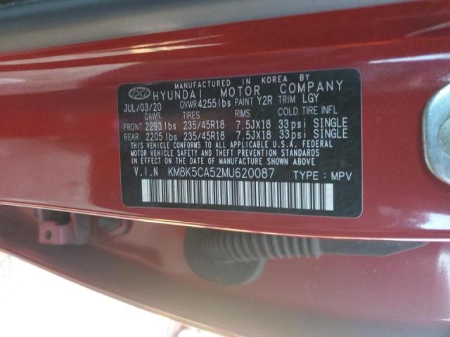 2021 HYUNDAI KONA ULTIM KM8K5CA52MU620087