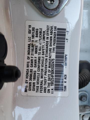 2019 HONDA INSIGHT EX - 19XZE4F50KE032475