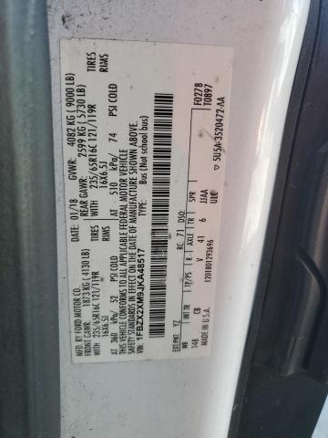 2018 FORD TRANSIT T-350 1FBZX2XM9JKA48517